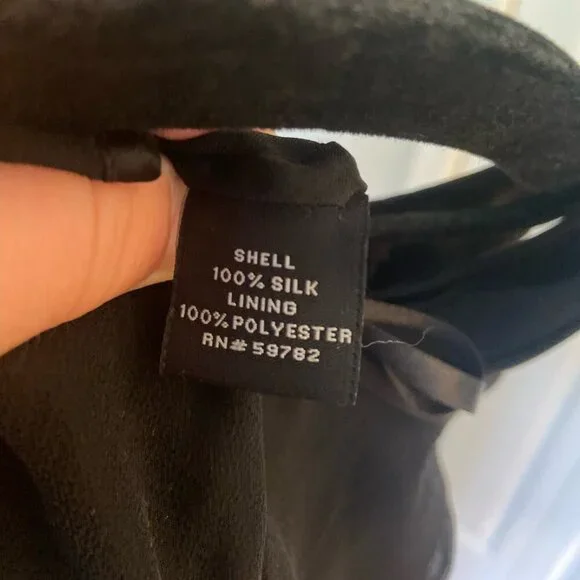 Vtg Adrianna Papell Silk Dress Size 10 Beaded Black Evening Cocktail Formal - Picture 10 of 10